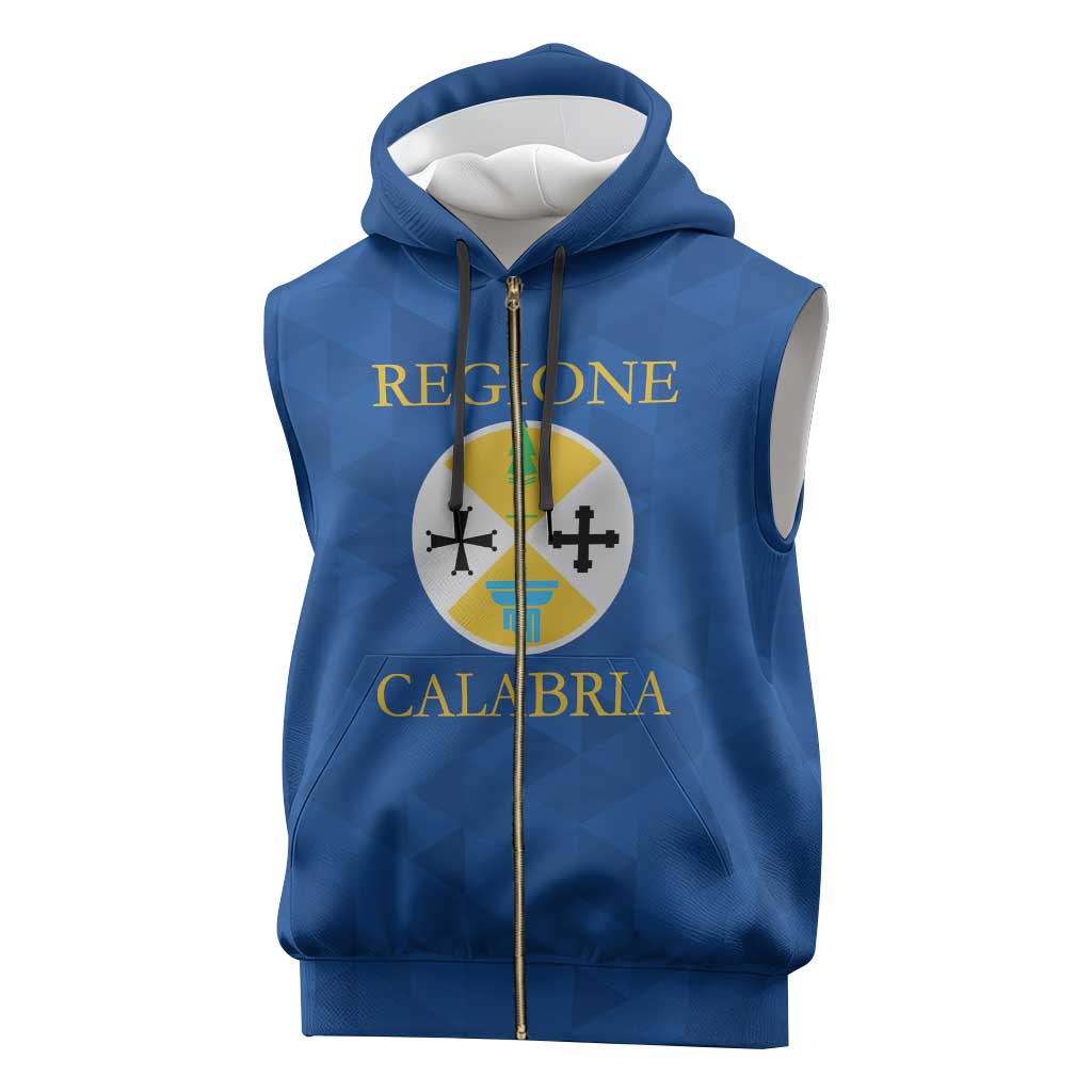 Personalized Italy Calabria Sleeveless Zip Hoodie Inspiration Flags Style - Wonder Print Shop