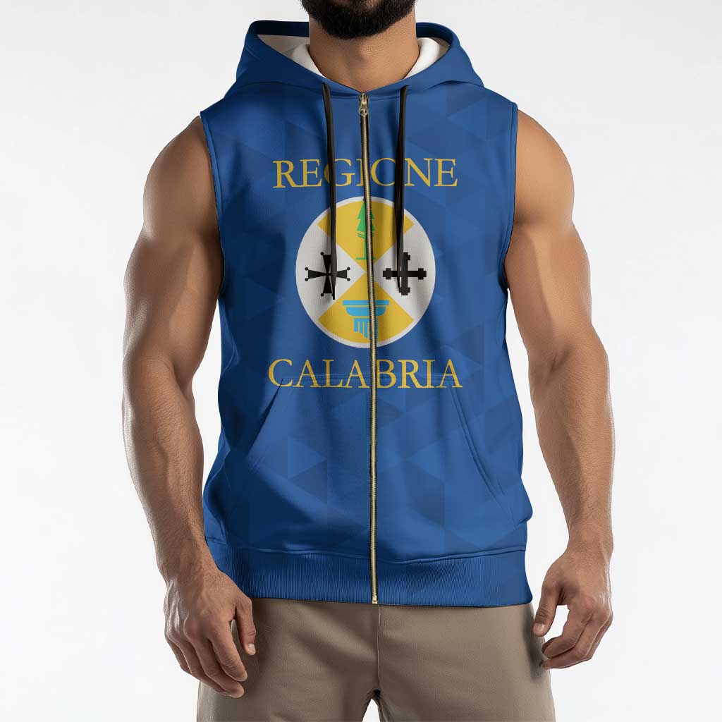 Personalized Italy Calabria Sleeveless Zip Hoodie Inspiration Flags Style - Wonder Print Shop