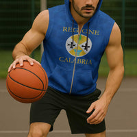 Personalized Italy Calabria Sleeveless Zip Hoodie Inspiration Flags Style - Wonder Print Shop