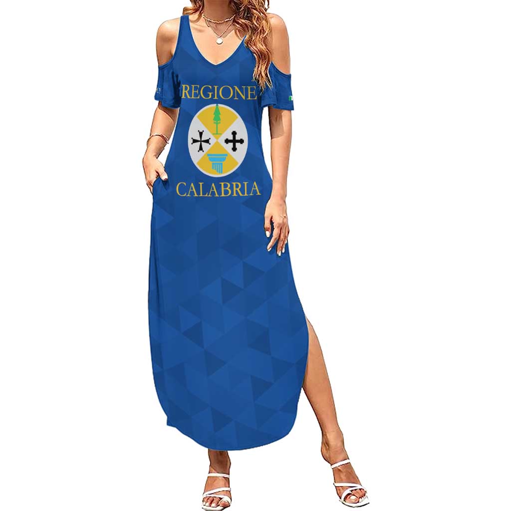 Personalized Italy Calabria Summer Maxi Dress Inspiration Flags Style