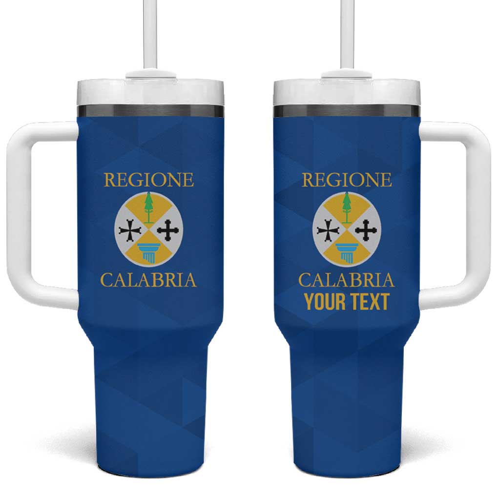 Personalized Italy Calabria Tumbler With Handle Inspiration Flags Style