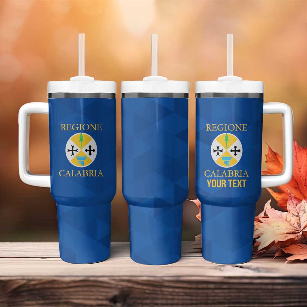 Personalized Italy Calabria Tumbler With Handle Inspiration Flags Style