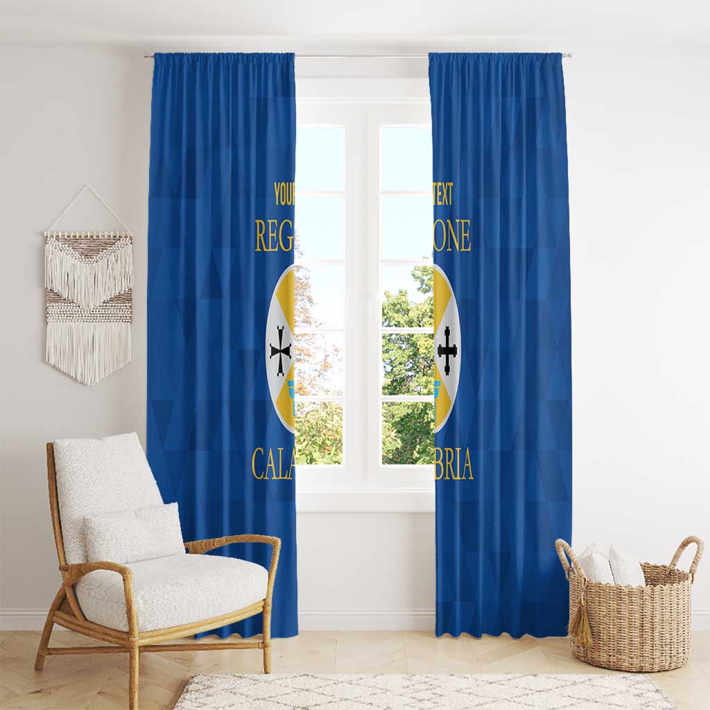 Personalized Italy Calabria Window Curtain Inspiration Flags Style