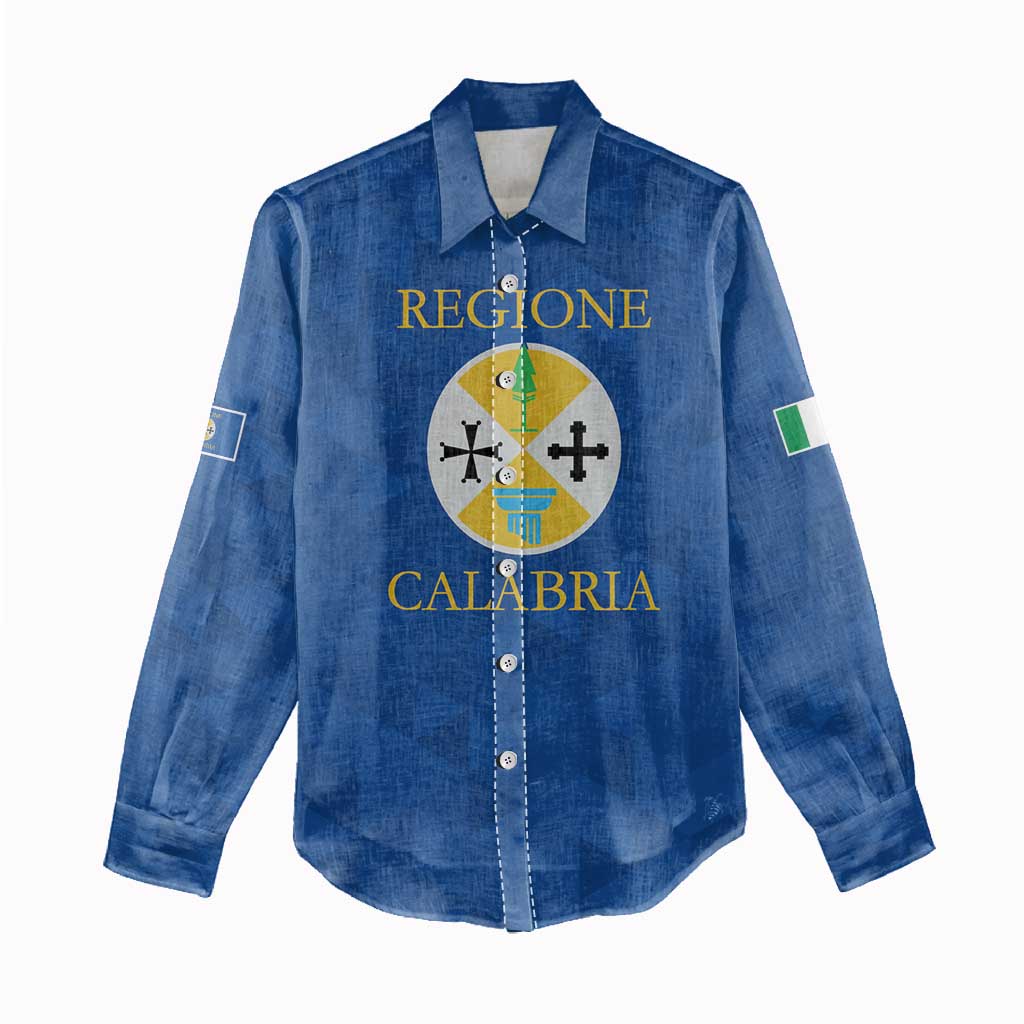 Personalized Italy Calabria Women Casual Shirt Inspiration Flags Style