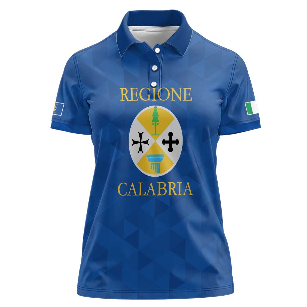 Personalized Italy Calabria Women Polo Shirt Inspiration Flags Style
