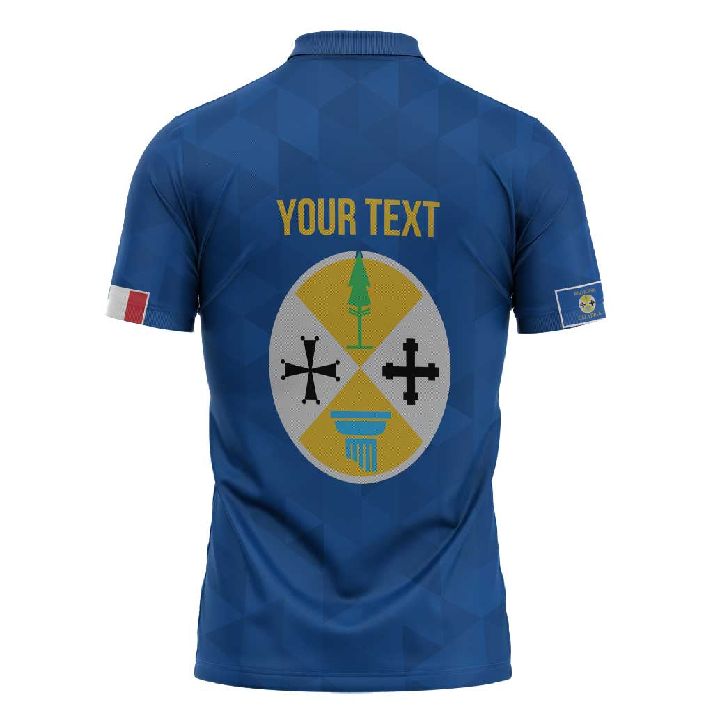 Personalized Italy Calabria Zipper Polo Shirt Inspiration Flags Style - Wonder Print Shop