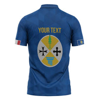 Personalized Italy Calabria Zipper Polo Shirt Inspiration Flags Style - Wonder Print Shop