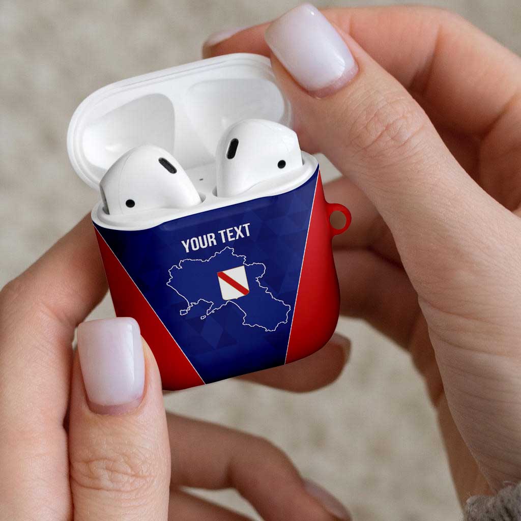 Personalized Italy Campania AirPods Case Inspiration Flags Style - Wonder Print Shop