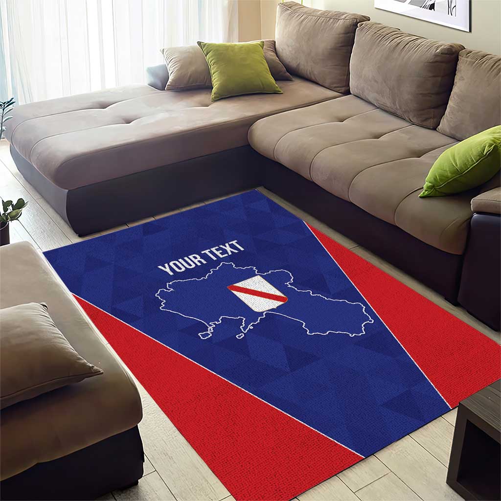 Personalized Italy Campania Area Rug Inspiration Flags Style