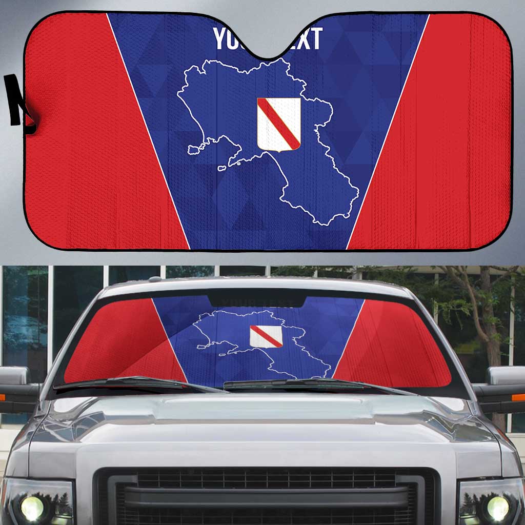 Personalized Italy Campania Auto Sun Shade Inspiration Flags Style - Wonder Print Shop