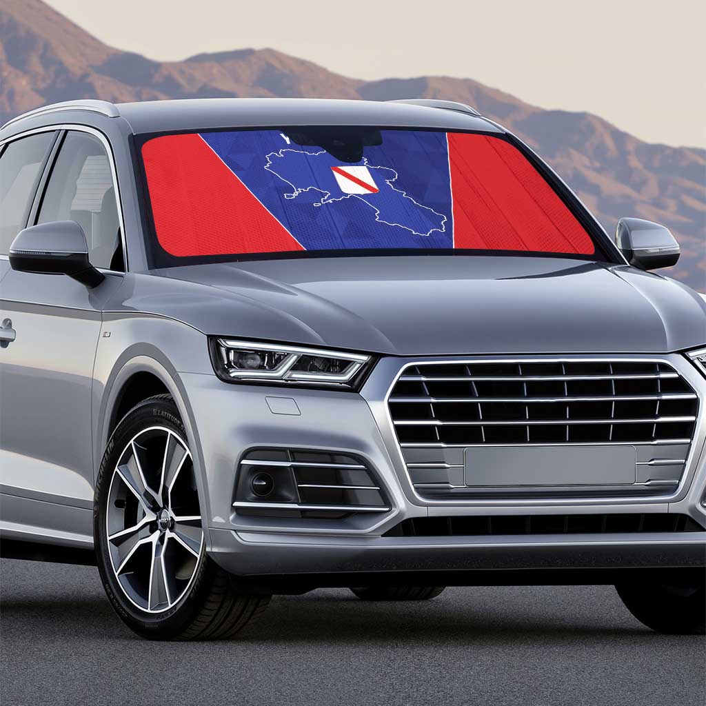 Personalized Italy Campania Auto Sun Shade Inspiration Flags Style - Wonder Print Shop