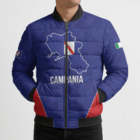 Personalized Italy Campania Bomber Puffer Jacket Inspiration Flags Style - Wonder Print Shop