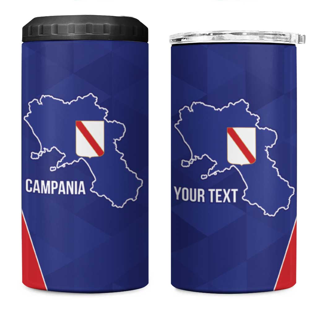 Personalized Italy Campania 4 in 1 Can Cooler Tumbler Inspiration Flags Style