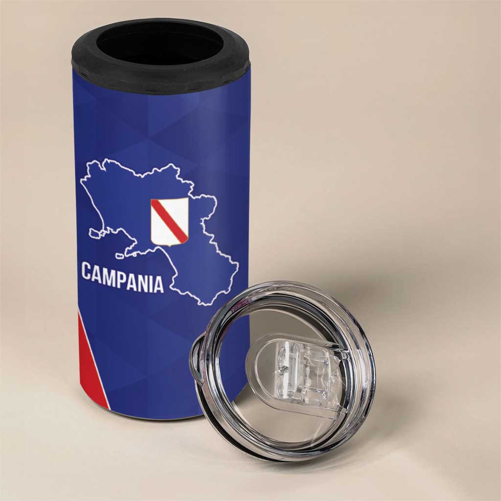 Personalized Italy Campania 4 in 1 Can Cooler Tumbler Inspiration Flags Style