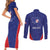 Personalized Italy Campania Couples Matching Short Sleeve Bodycon Dress and Long Sleeve Button Shirt Inspiration Flags Style