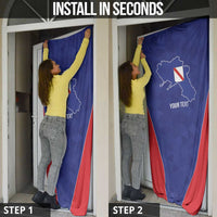 Personalized Italy Campania Door Cover Inspiration Flags Style - Wonder Print Shop