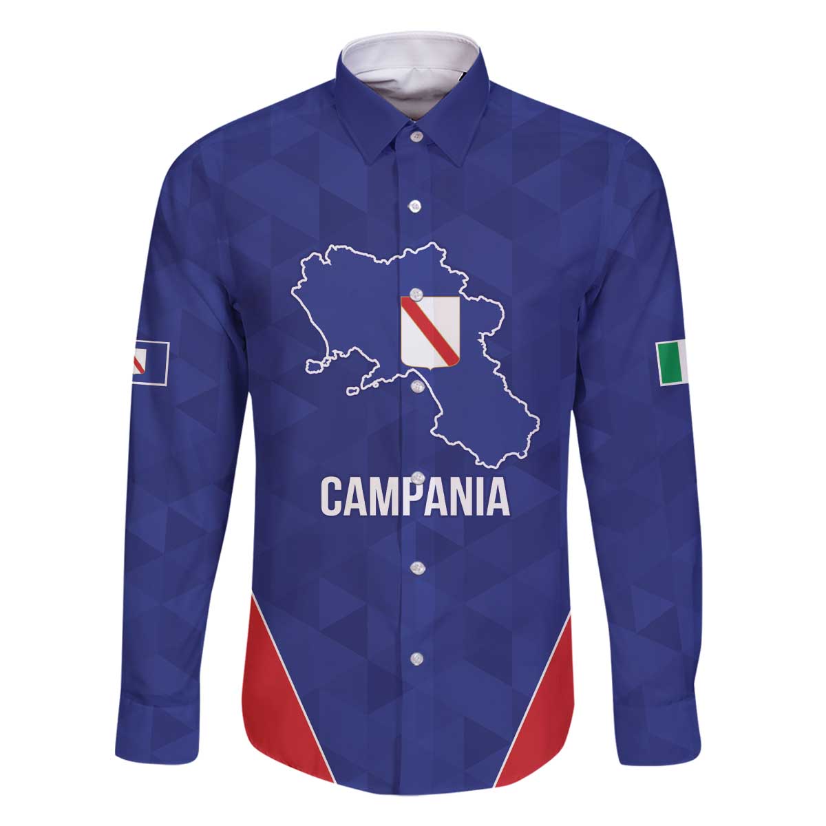 Personalized Italy Campania Family Matching Off The Shoulder Long Sleeve Dress and Hawaiian Shirt Inspiration Flags Style