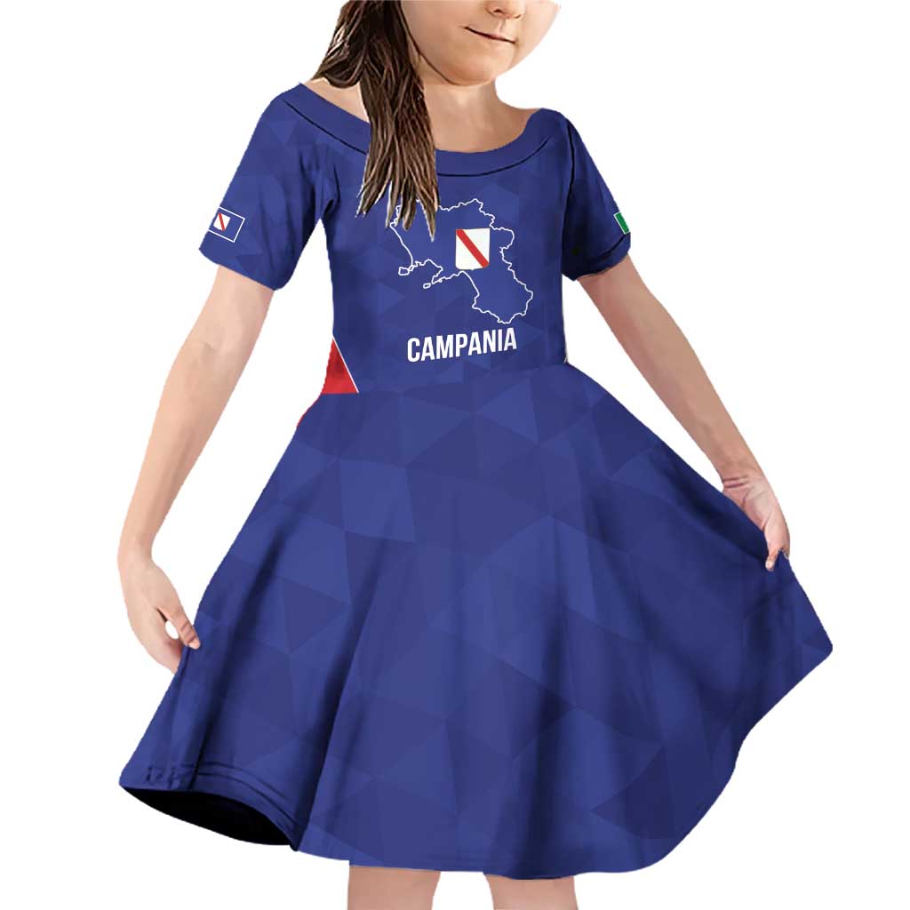 Personalized Italy Campania Family Matching Off Shoulder Short Dress and Hawaiian Shirt Inspiration Flags Style