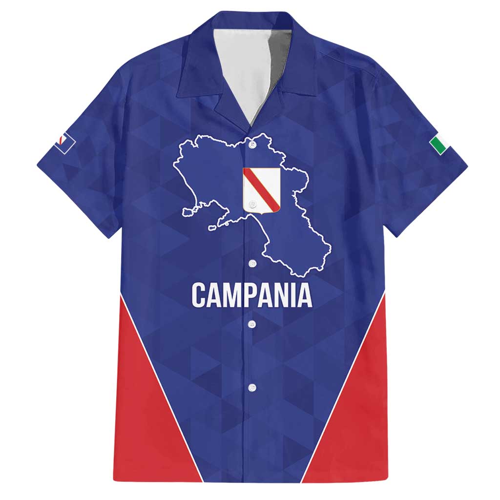Personalized Italy Campania Family Matching Short Sleeve Bodycon Dress and Hawaiian Shirt Inspiration Flags Style