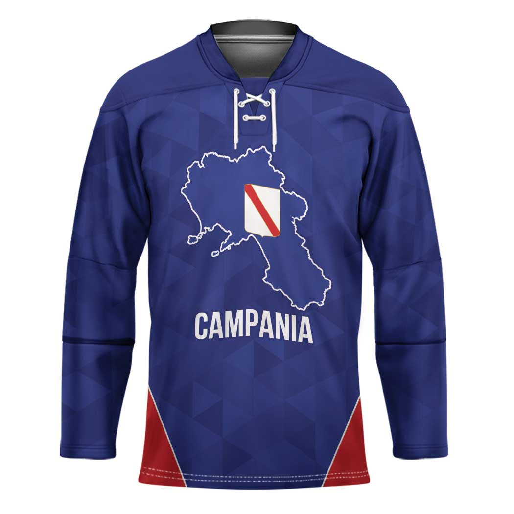 Personalized Italy Campania Hockey Jersey Inspiration Flags Style - Wonder Print Shop