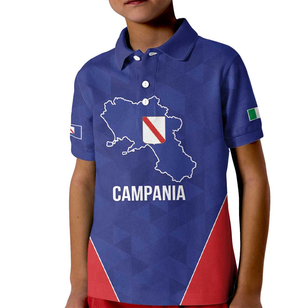 Personalized Italy Campania Kid Polo Shirt Inspiration Flags Style