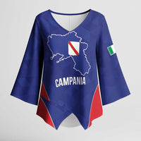 Personalized Italy Campania Kimono Sleeve Blouse Inspiration Flags Style - Wonder Print Shop