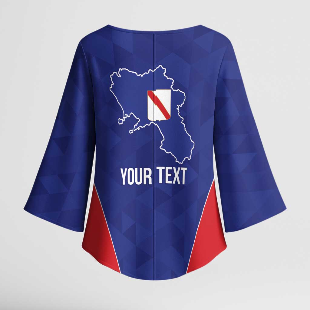 Personalized Italy Campania Kimono Sleeve Blouse Inspiration Flags Style - Wonder Print Shop