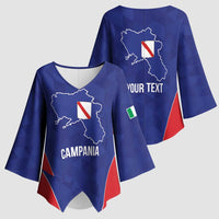 Personalized Italy Campania Kimono Sleeve Blouse Inspiration Flags Style - Wonder Print Shop