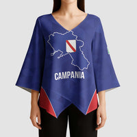 Personalized Italy Campania Kimono Sleeve Blouse Inspiration Flags Style - Wonder Print Shop
