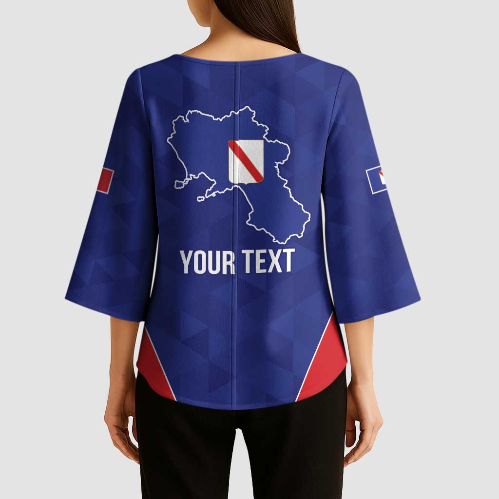 Personalized Italy Campania Kimono Sleeve Blouse Inspiration Flags Style - Wonder Print Shop