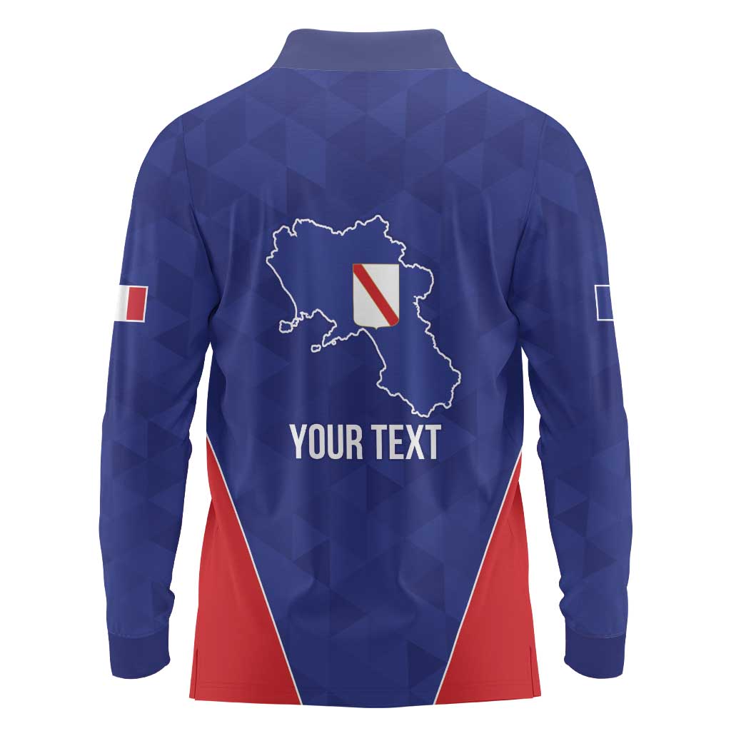 Personalized Italy Campania Long Sleeve Polo Shirt Inspiration Flags Style