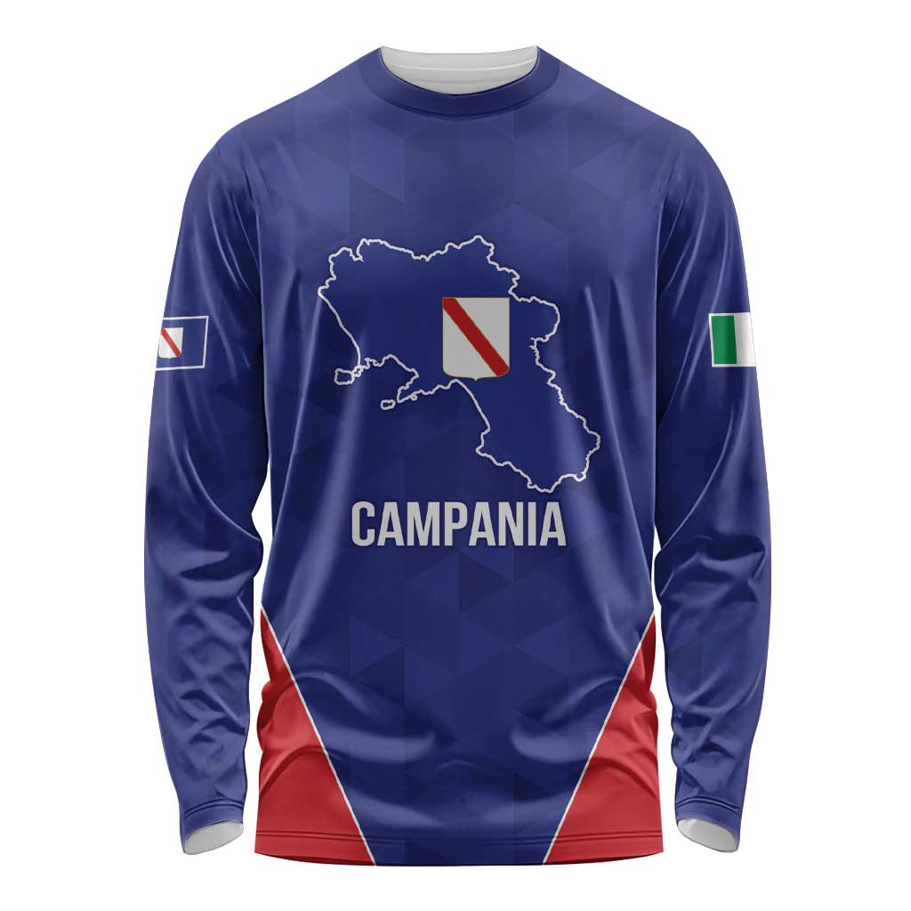 Personalized Italy Campania Long Sleeve Shirt Inspiration Flags Style