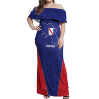 Personalized Italy Campania Off Shoulder Maxi Dress Inspiration Flags Style