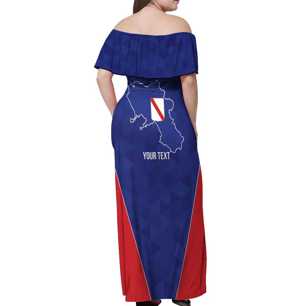 Personalized Italy Campania Off Shoulder Maxi Dress Inspiration Flags Style