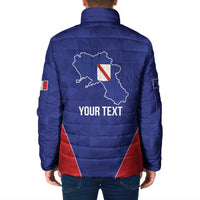 Personalized Italy Campania Padded Jacket Inspiration Flags Style - Wonder Print Shop