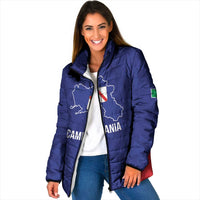 Personalized Italy Campania Padded Jacket Inspiration Flags Style - Wonder Print Shop