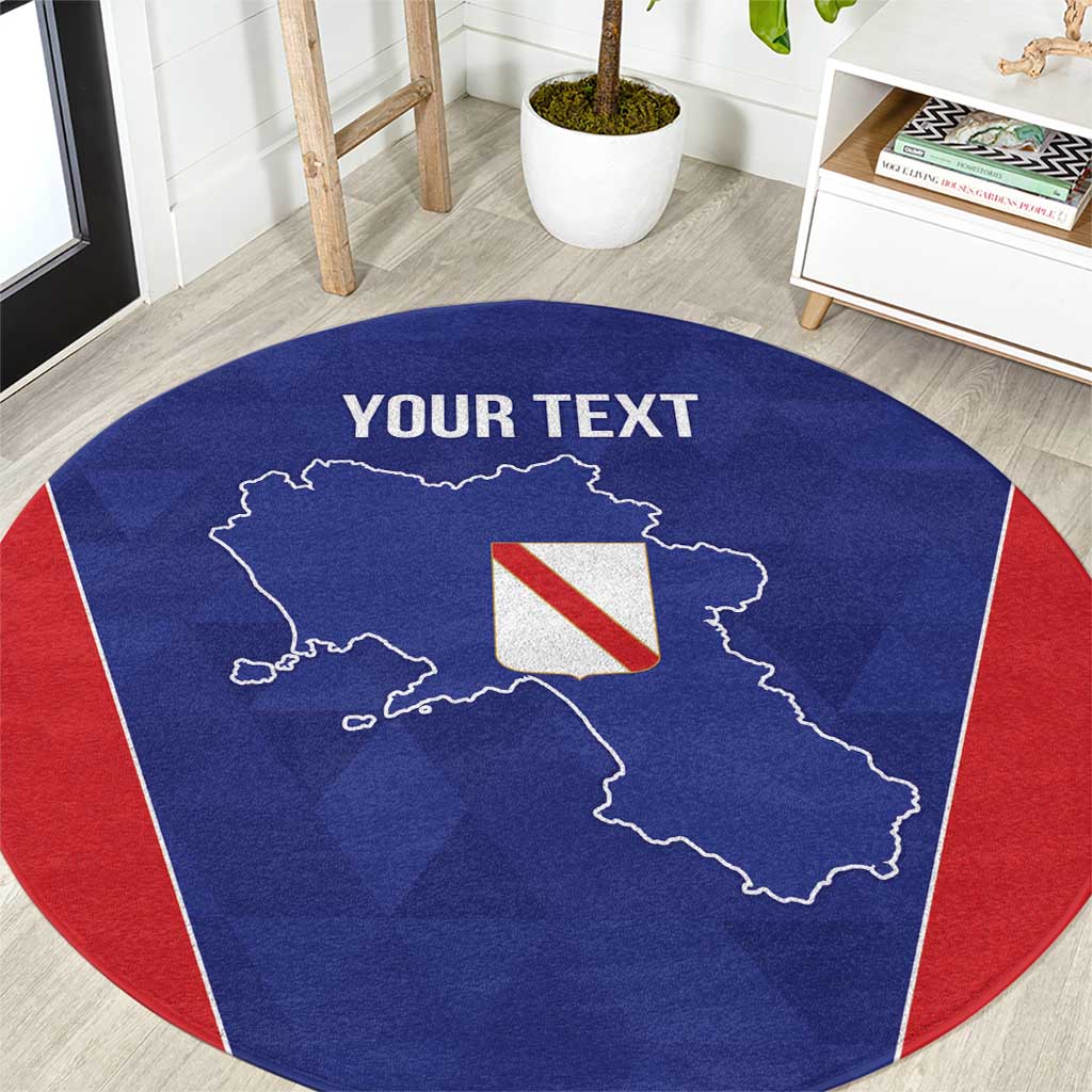 Personalized Italy Campania Round Carpet Inspiration Flags Style