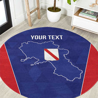 Personalized Italy Campania Round Carpet Inspiration Flags Style