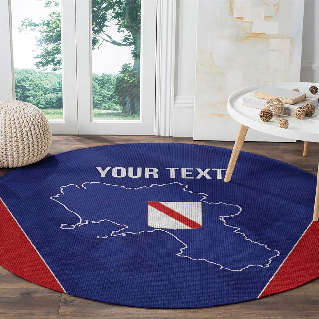Personalized Italy Campania Round Carpet Inspiration Flags Style