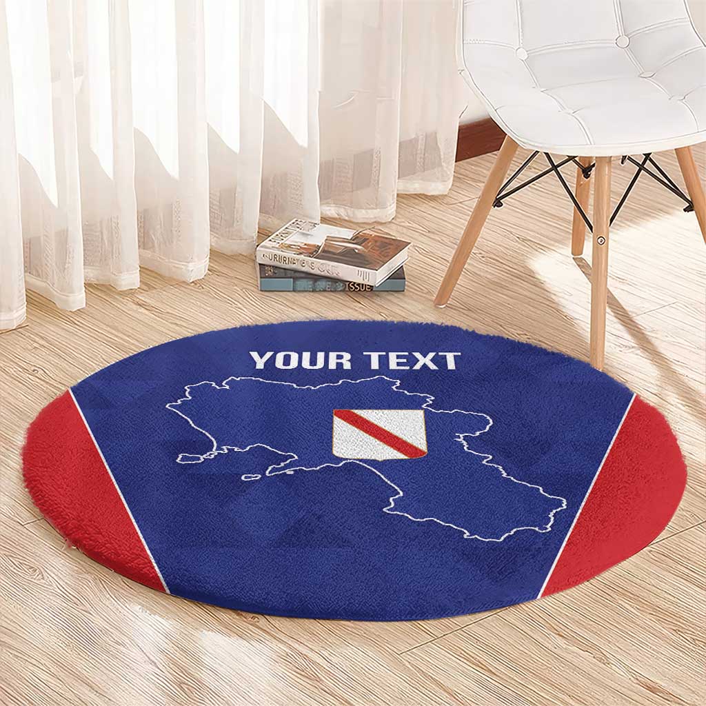 Personalized Italy Campania Round Carpet Inspiration Flags Style