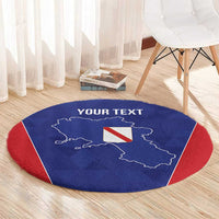 Personalized Italy Campania Round Carpet Inspiration Flags Style
