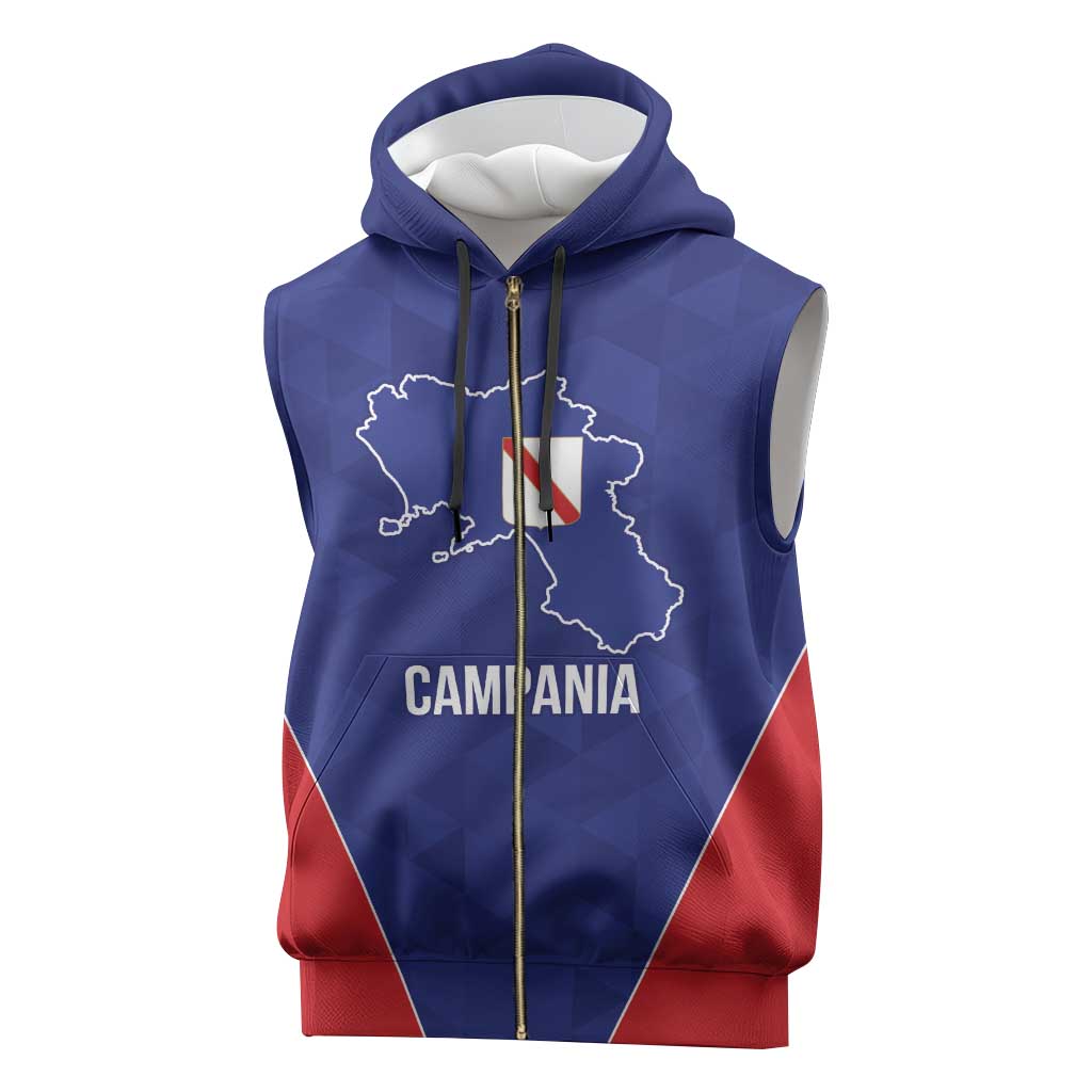 Personalized Italy Campania Sleeveless Zip Hoodie Inspiration Flags Style - Wonder Print Shop