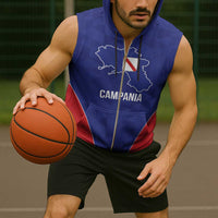 Personalized Italy Campania Sleeveless Zip Hoodie Inspiration Flags Style - Wonder Print Shop