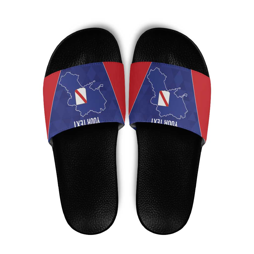 Personalized Italy Campania Slide Sandals Inspiration Flags Style - Wonder Print Shop