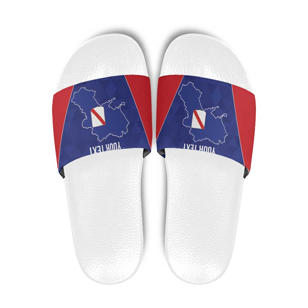 Personalized Italy Campania Slide Sandals Inspiration Flags Style - Wonder Print Shop