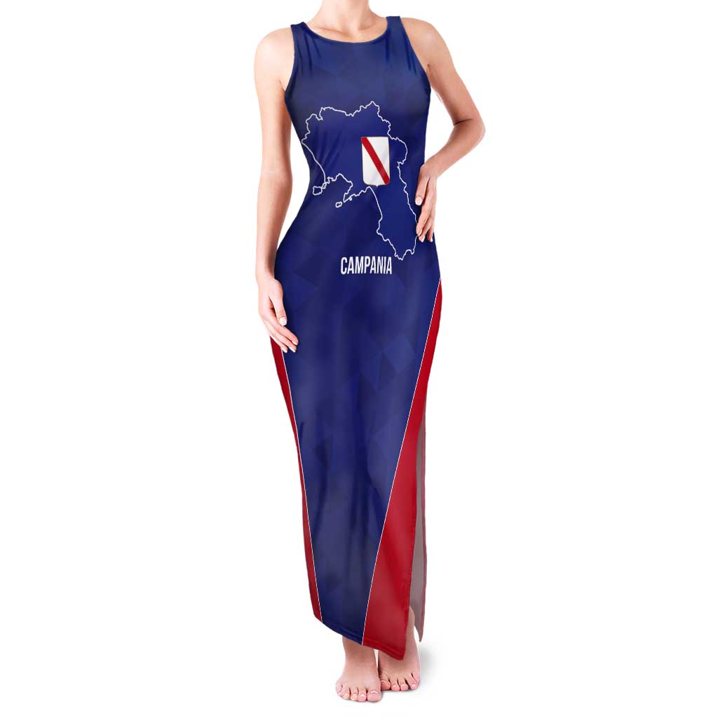 Personalized Italy Campania Tank Maxi Dress Inspiration Flags Style