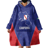 Personalized Italy Campania Wearable Blanket Hoodie Inspiration Flags Style