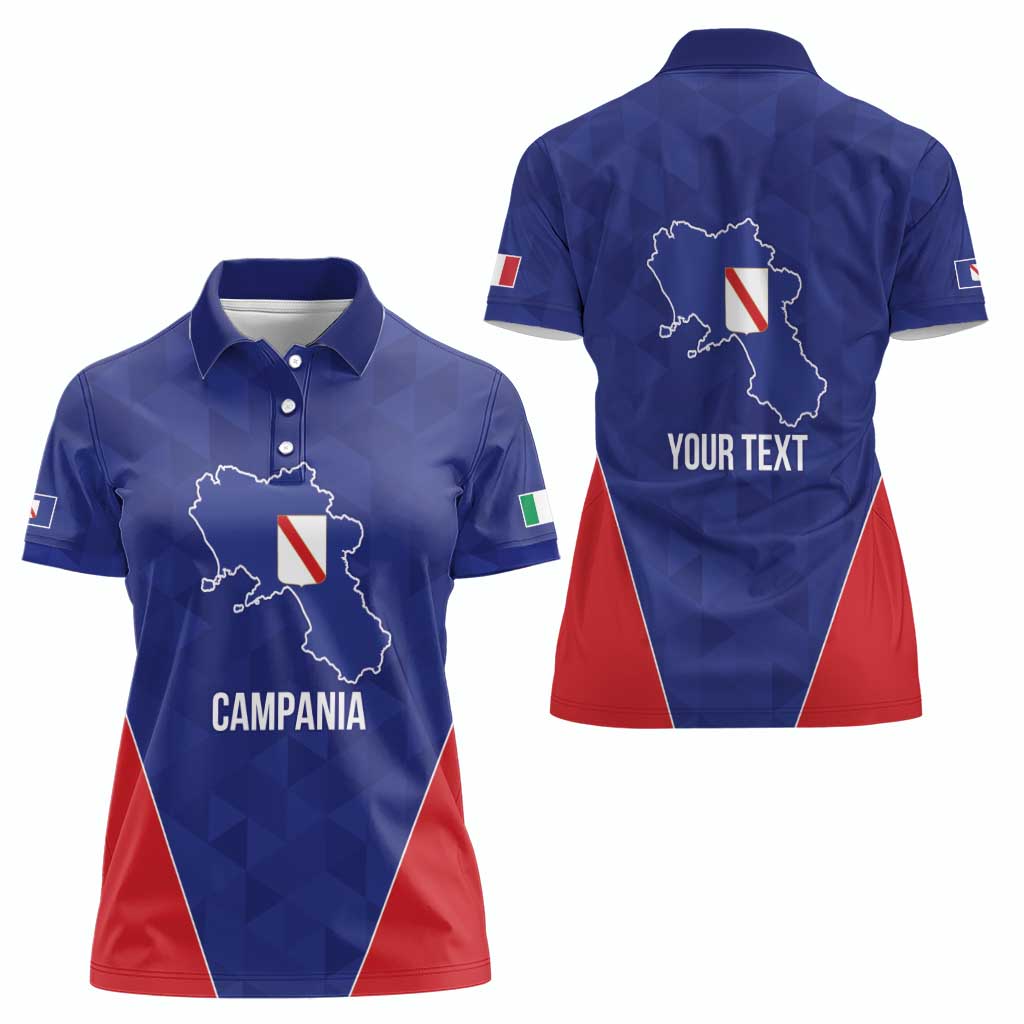 Personalized Italy Campania Women Polo Shirt Inspiration Flags Style