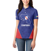 Personalized Italy Campania Women Polo Shirt Inspiration Flags Style