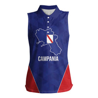 Personalized Italy Campania Women Sleeveless Polo Shirt Inspiration Flags Style